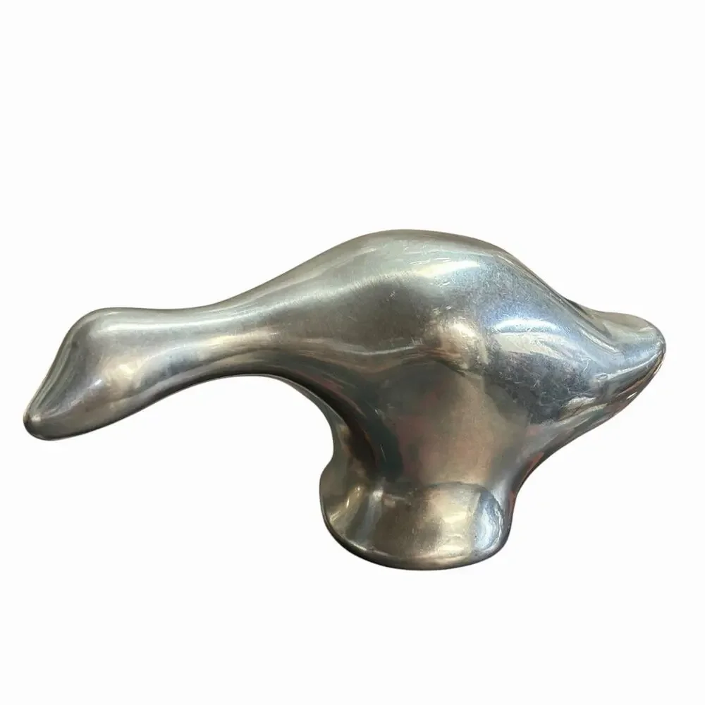 Vintage Hoselton Canada Abstract Aluminum Duck Sculpture Signed #458 MCM